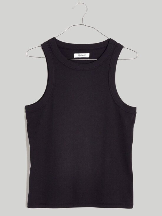 Madewell Tops - Madewell Supima® Rib Cutaway Tank in True Black Sz M